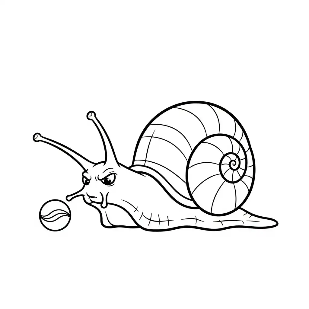 Caracol de niño para colorear para imprimir