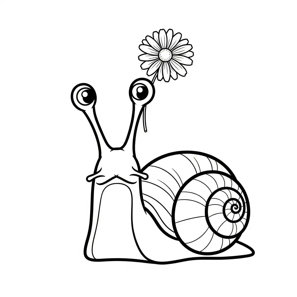 Caracol para colorear para niño