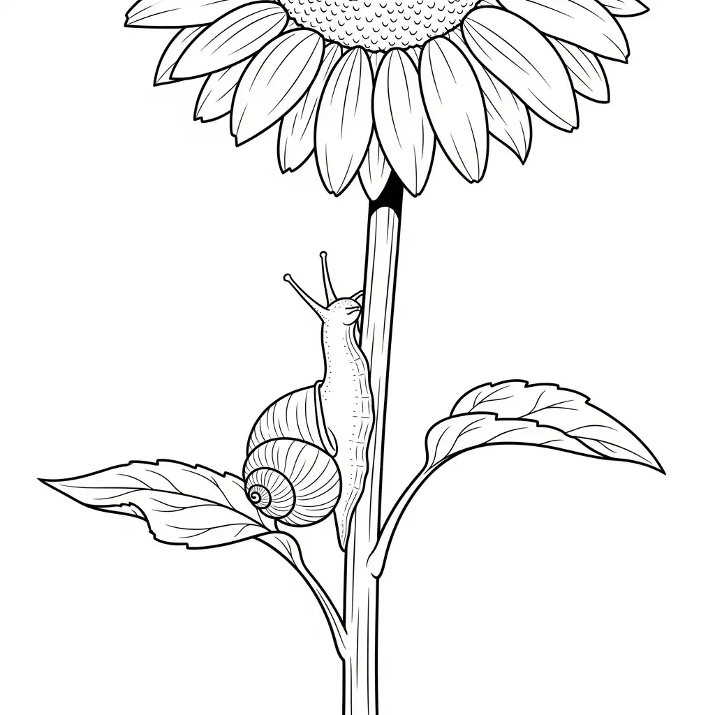 Caracol para colorear para bebé para imprimir