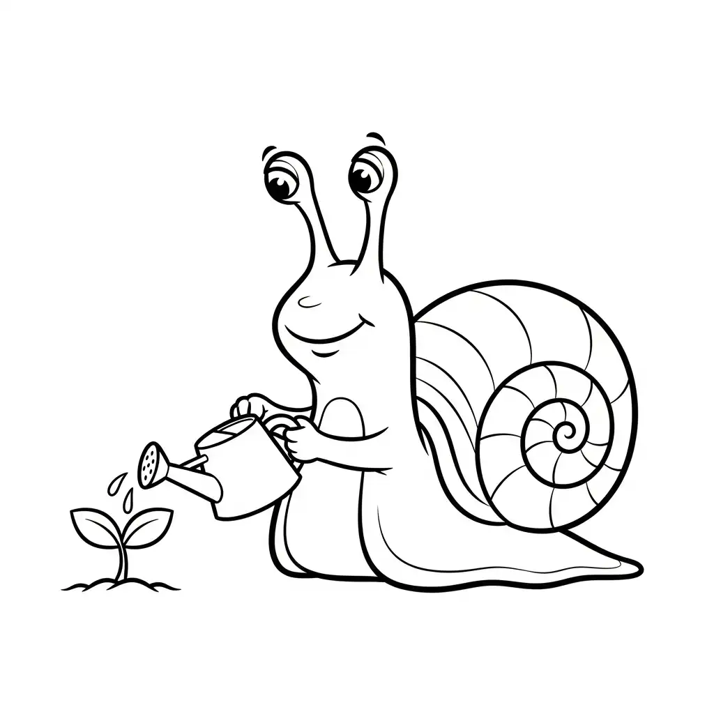 Caracol para dibujar e imprimir
