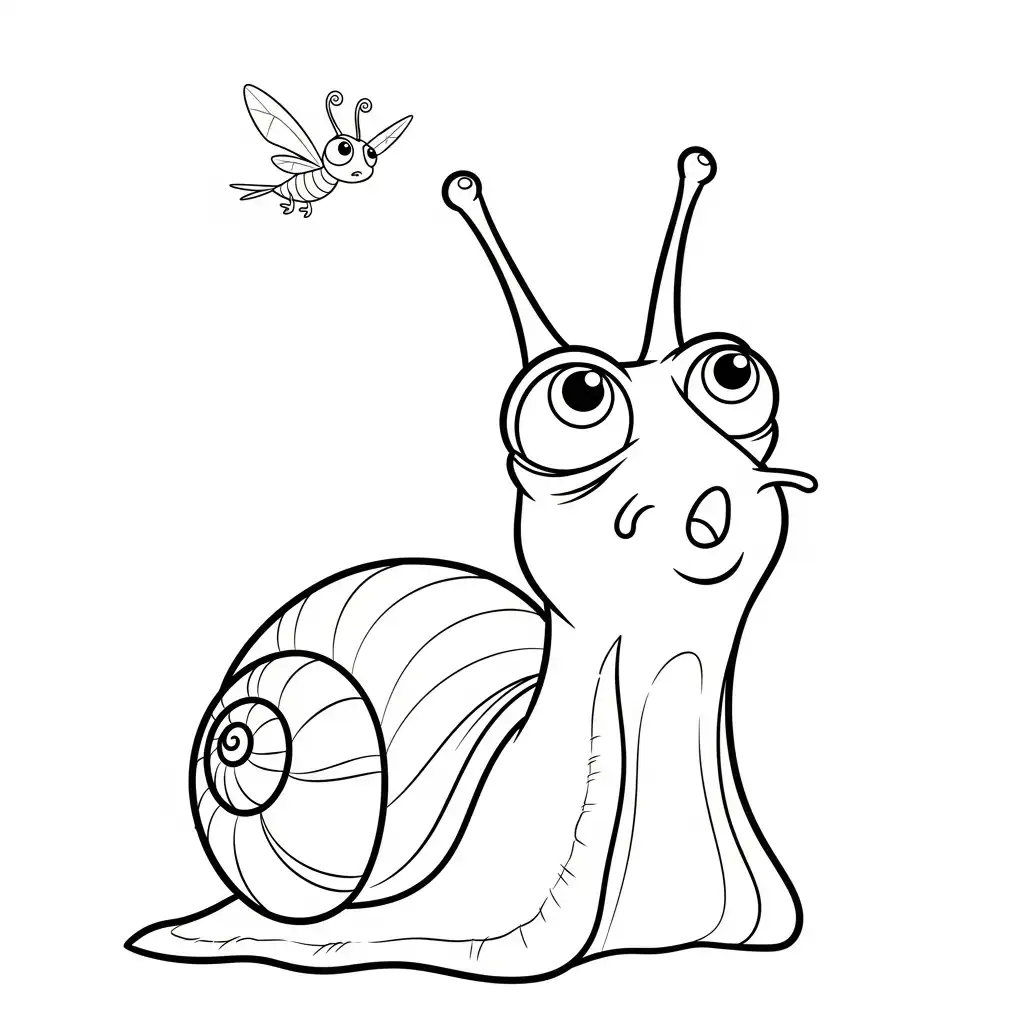 Caracol para colorear para imprimir para niño de 6 años