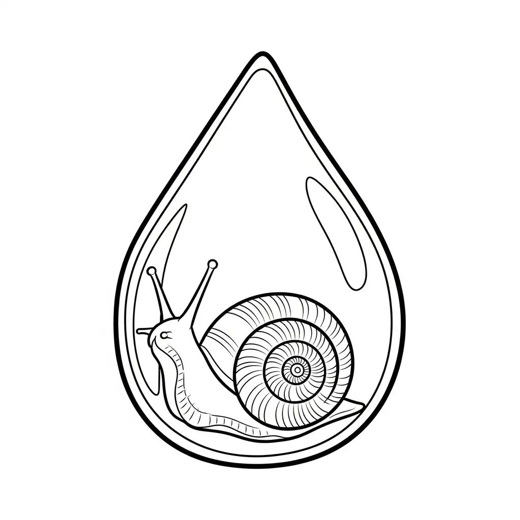 Caracol para colorear para niño de 3 años