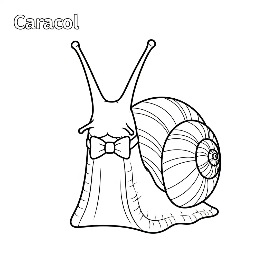 Caracol para colorear para imprimir gratis