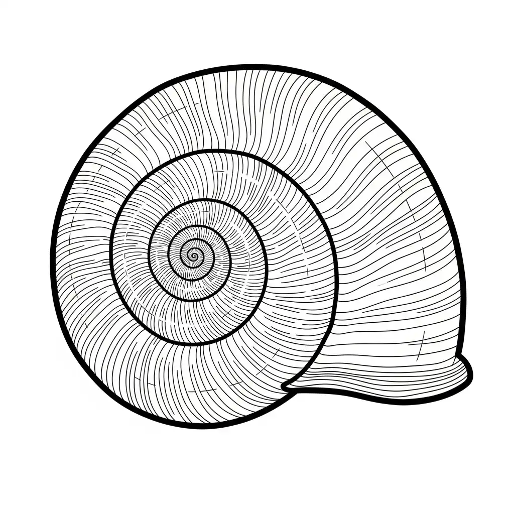 Caracol para colorear para niño gratis