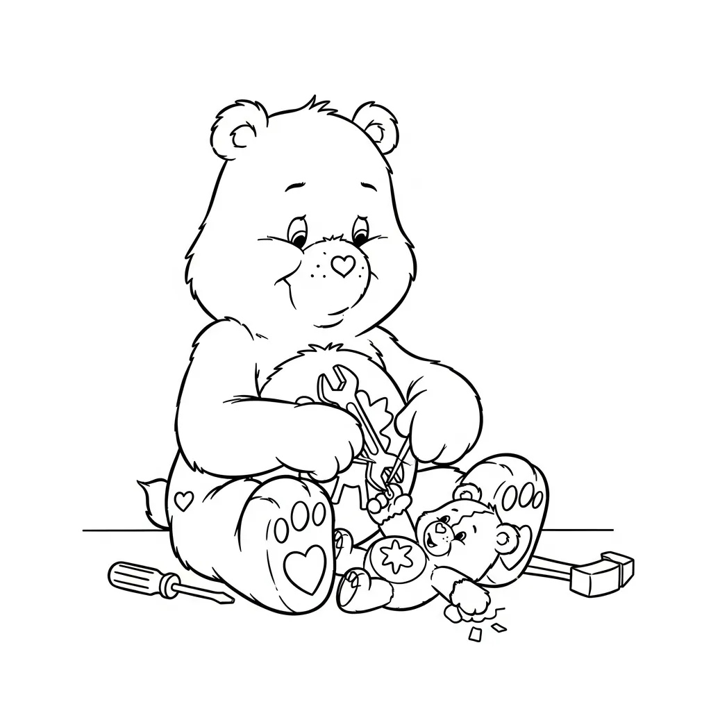 imagen para colorear Care Bear 13 niño