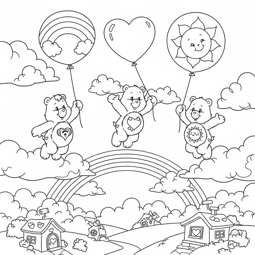 Care Bear 15 para colorear para imprimir para niño de 10 años