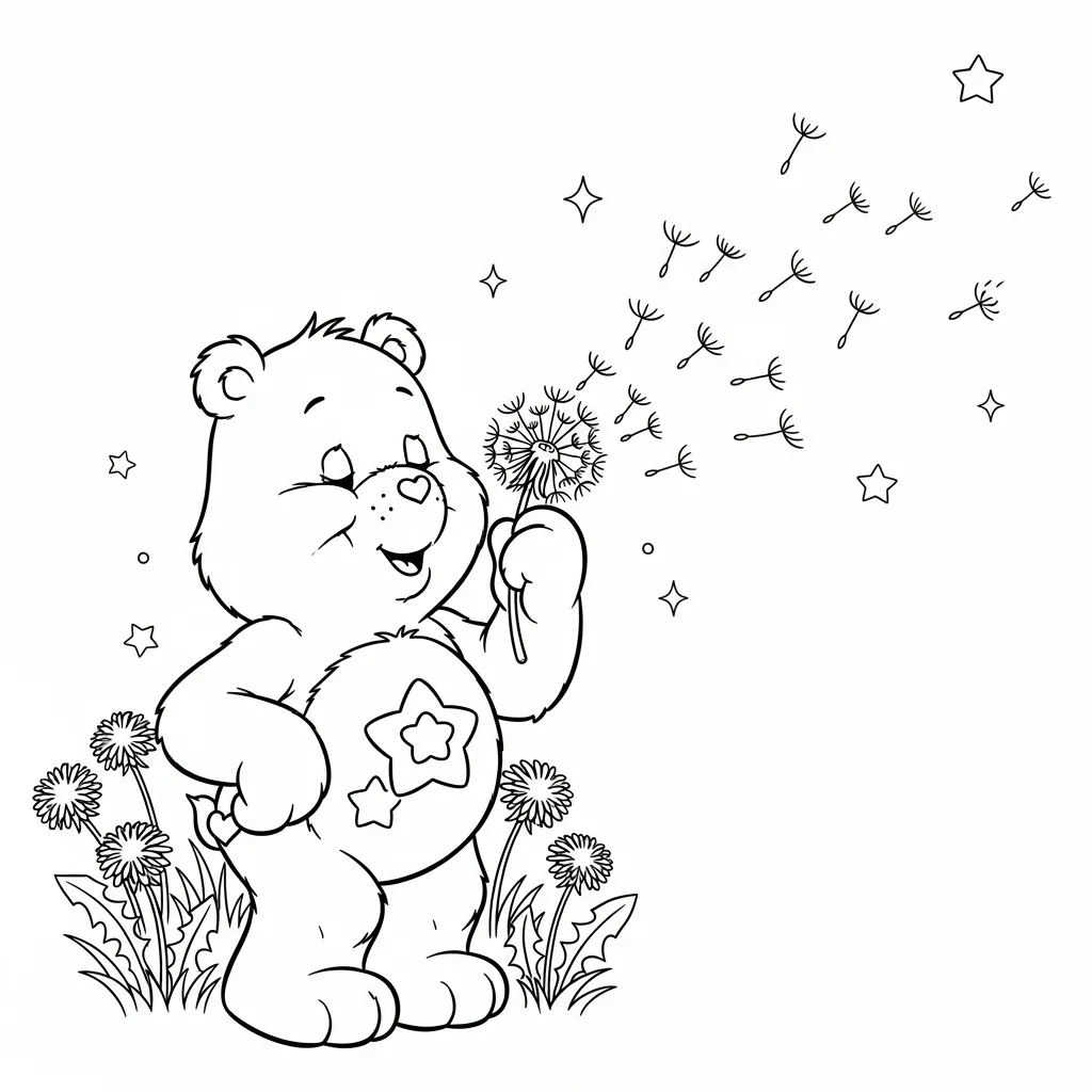 Care Bear 3 para colorear en línea gratis