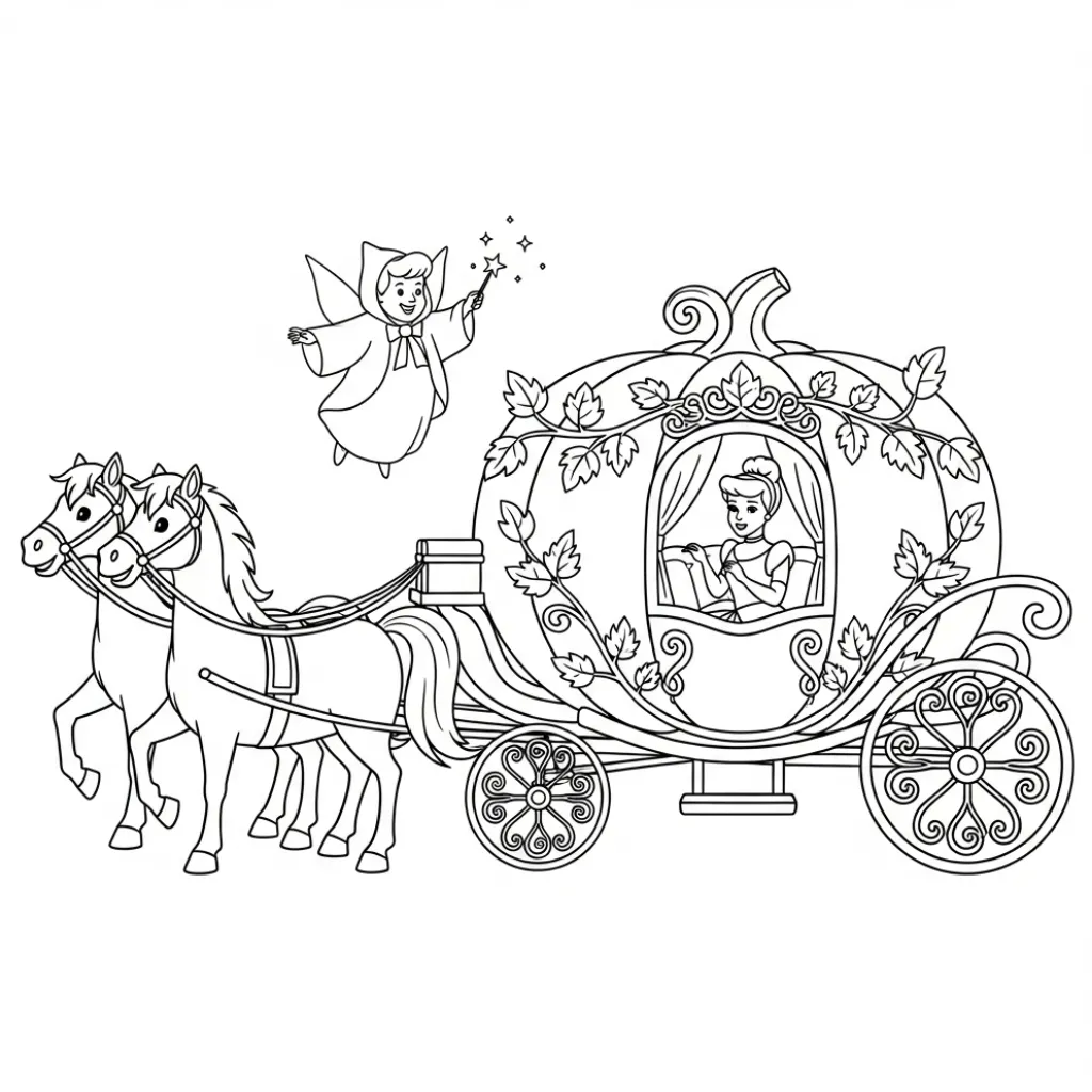 Cenicienta 15 para colorear y recortar