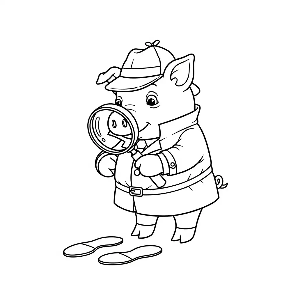 Cerdo para colorear gratis para imprimir