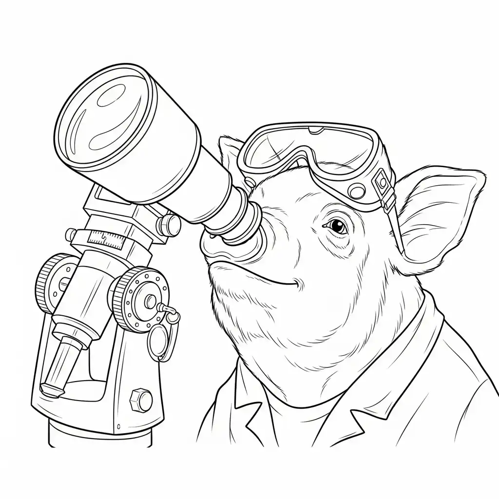 Cerdo para colorear para primaria