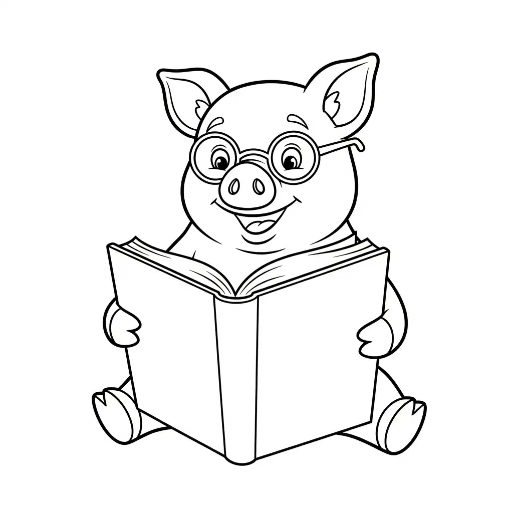 imprimir Cerdo para colorear para niño