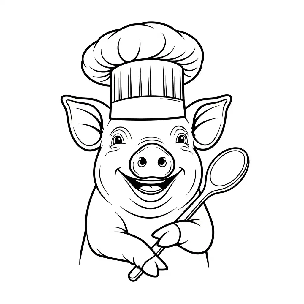 para imprimir Cerdo para colorear gratis