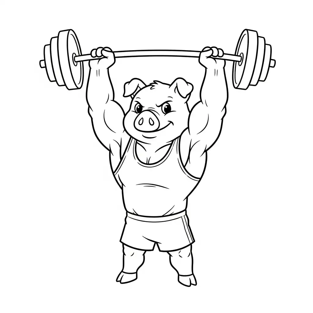 Cerdo para colorear para imprimir gratis 1