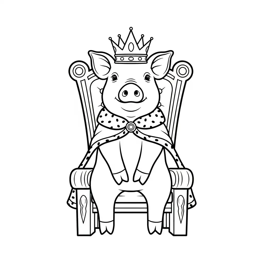 Cerdo para colorear para imprimir pdf