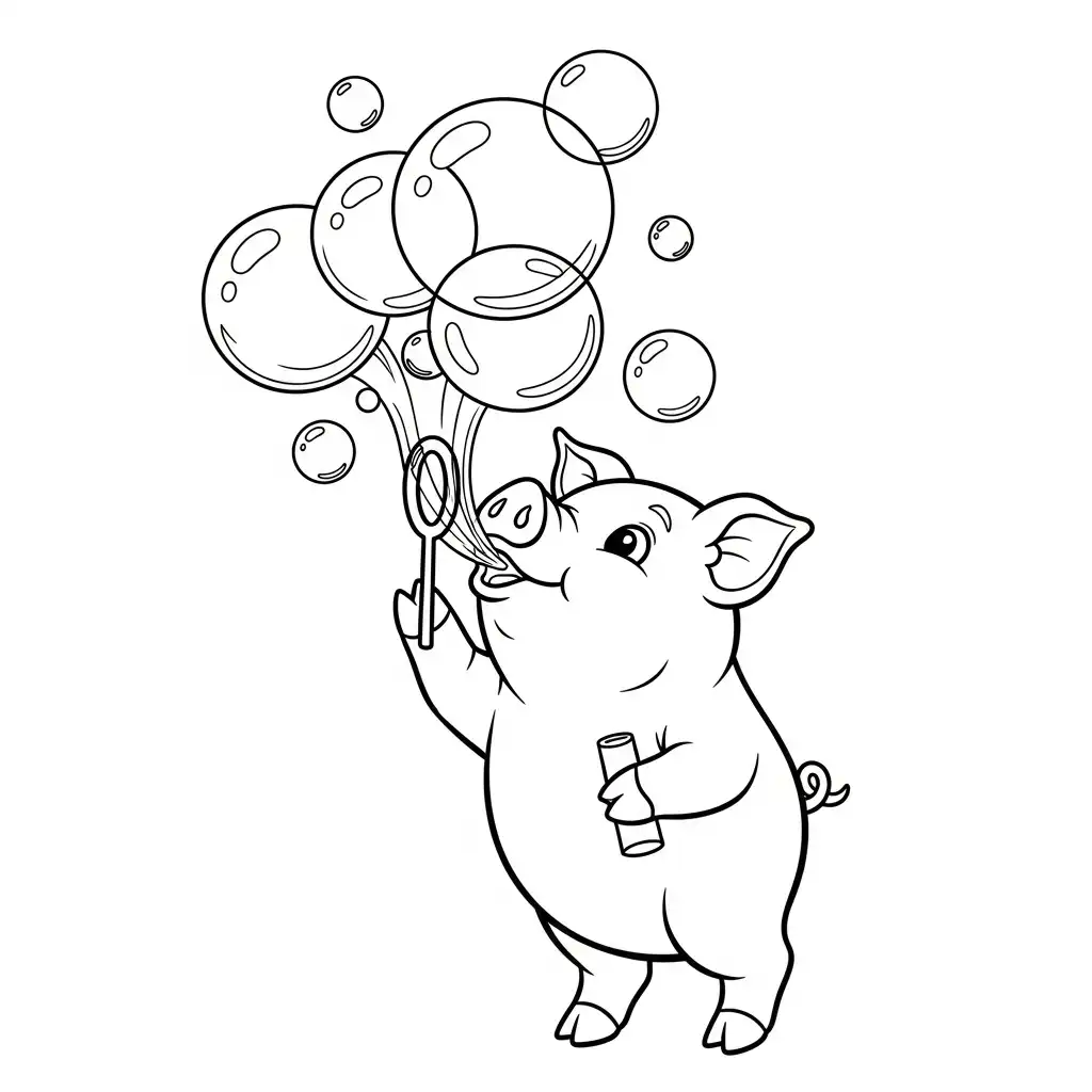 Cerdo para colorear gratis