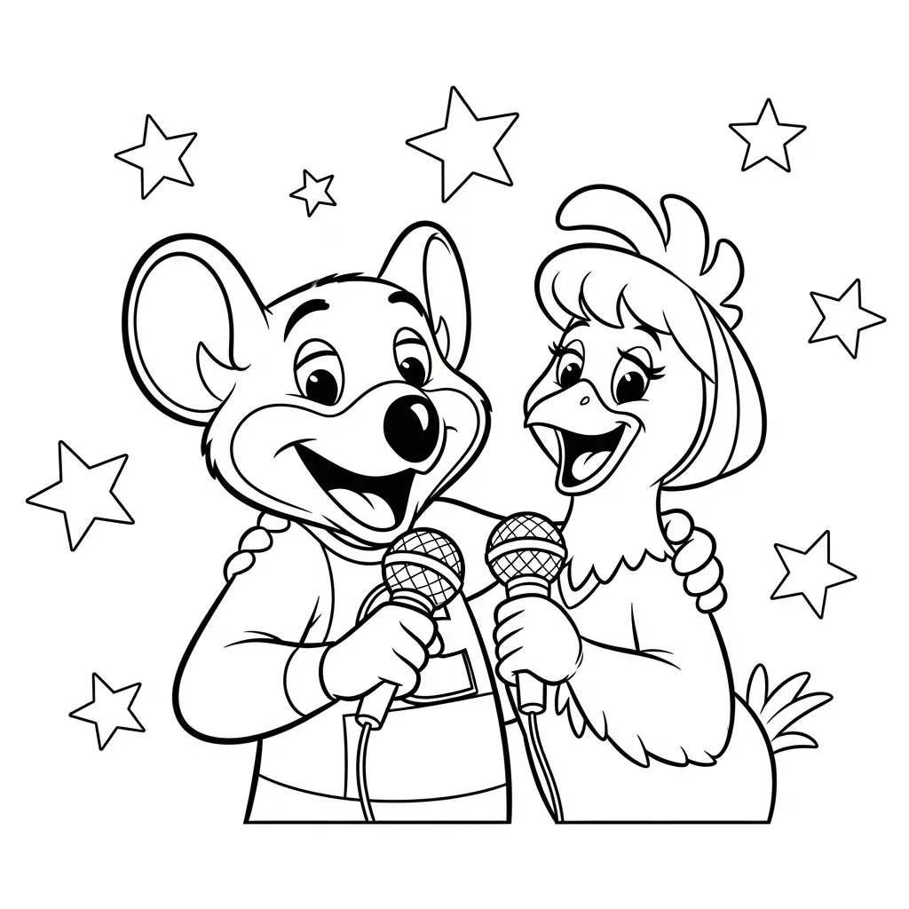 imprimir Chuck E. Cheese 13 para colorear