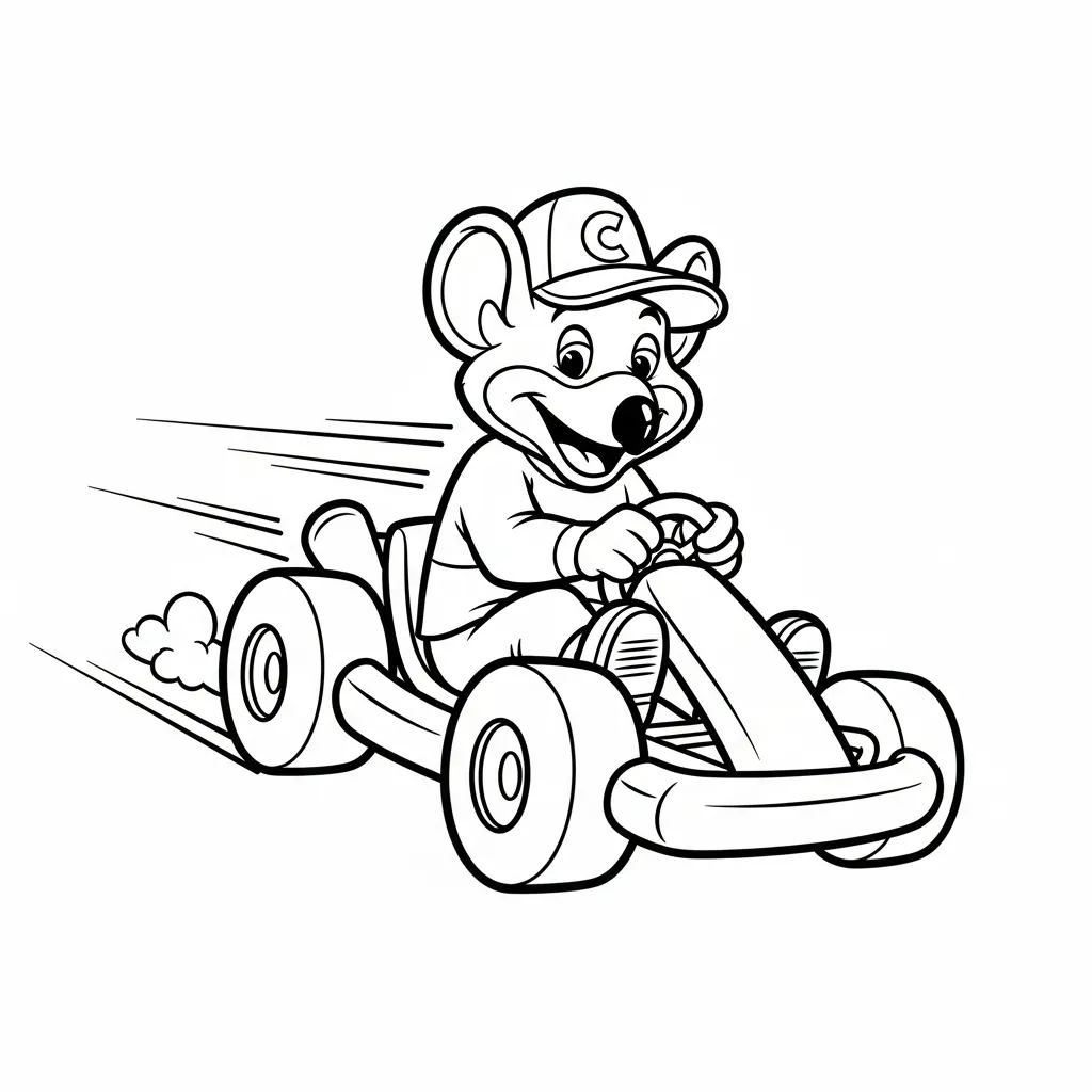 Chuck E. Cheese 16 para colorear para imprimir para niño de 2 años