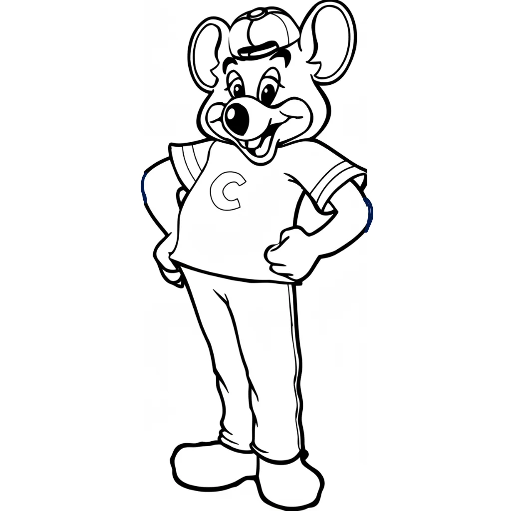 Chuck E. Cheese 2 para colorear para imprimir a4