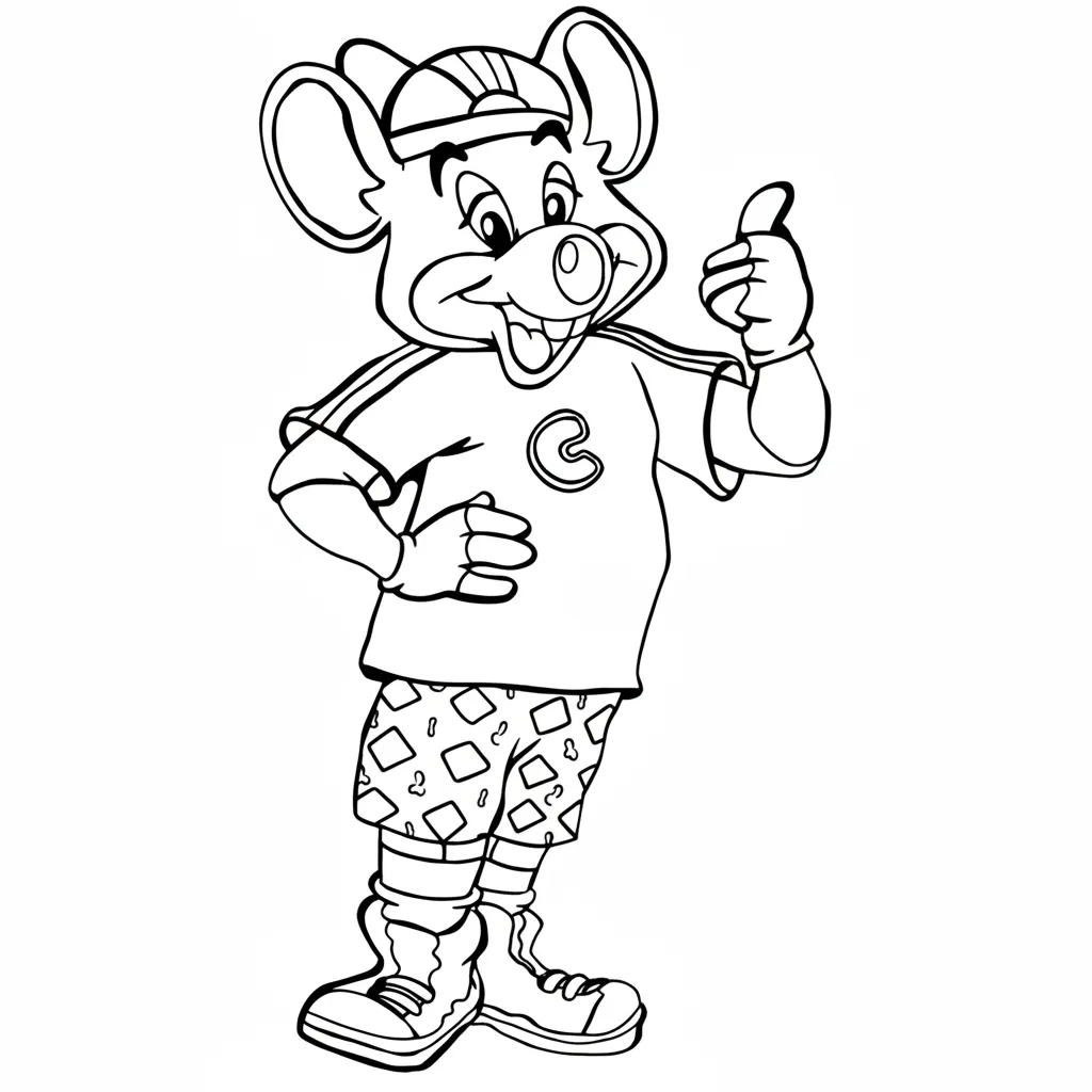 descargar Chuck E. Cheese 5 para colorear gratis