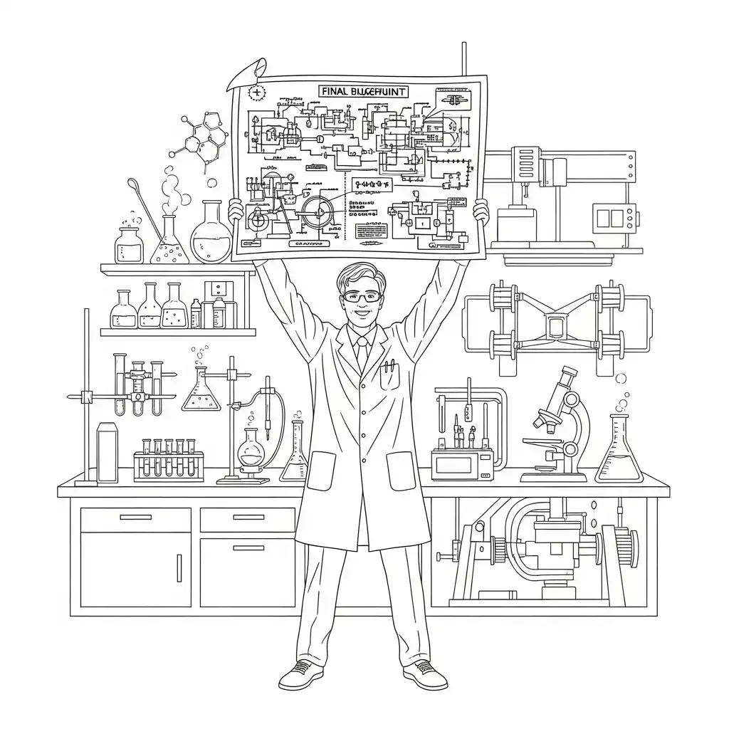 Ciencia para colorear para imprimir gratis pdf 1