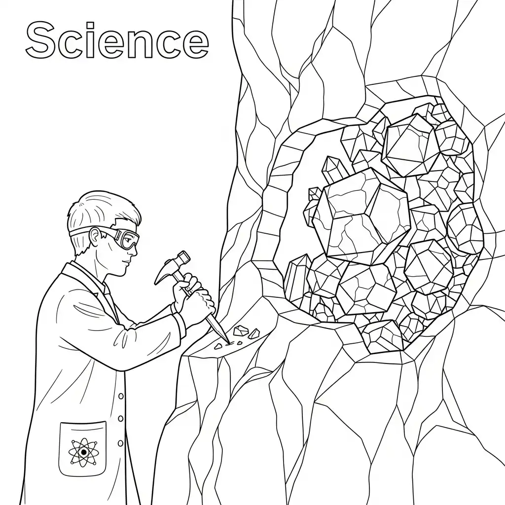 Ciencia para colorear y dibujo para imprimir