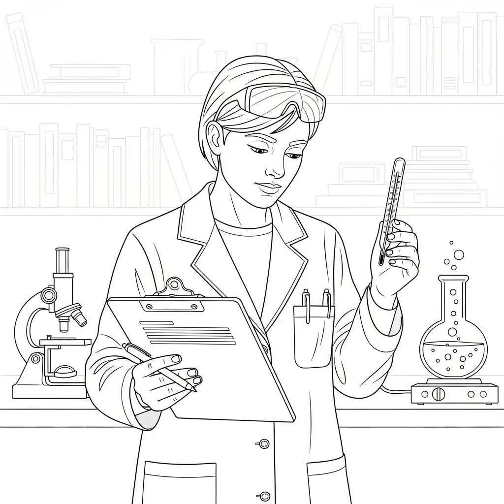 Ciencia para colorear para imprimir a4