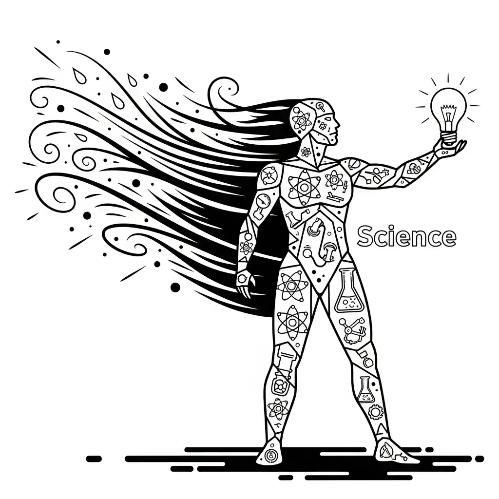 Ciencia para colorear para niño de 8 años