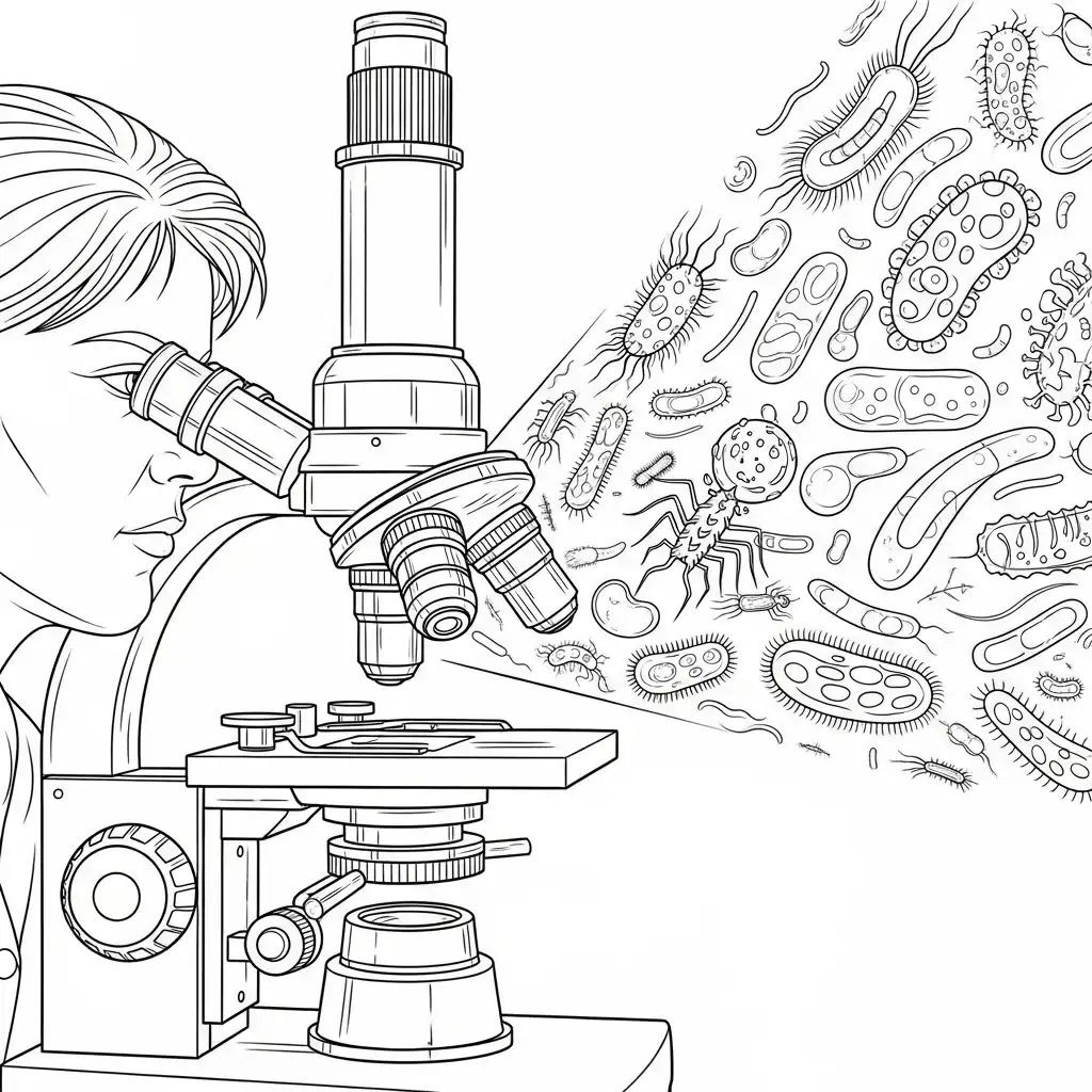 Ciencia para colorear y recortar para imprimir