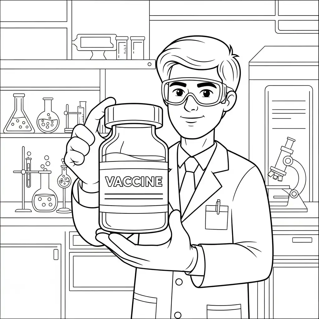 Ciencia para colorear gratis en línea 1