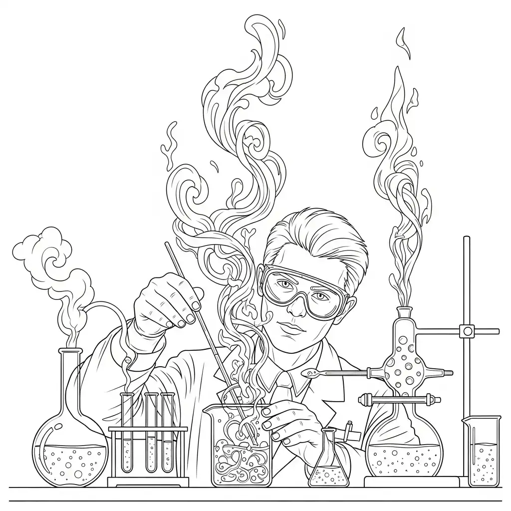 Ciencia para colorear gratis para niños