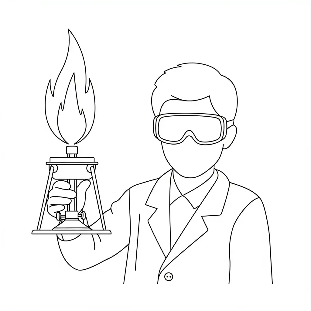 Ciencia para colorear para niño para imprimir