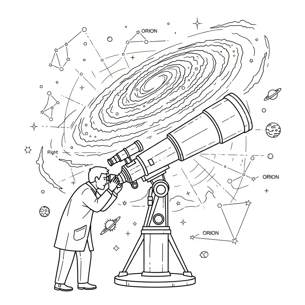 Ciencia para colorear para niño de 8 años 1