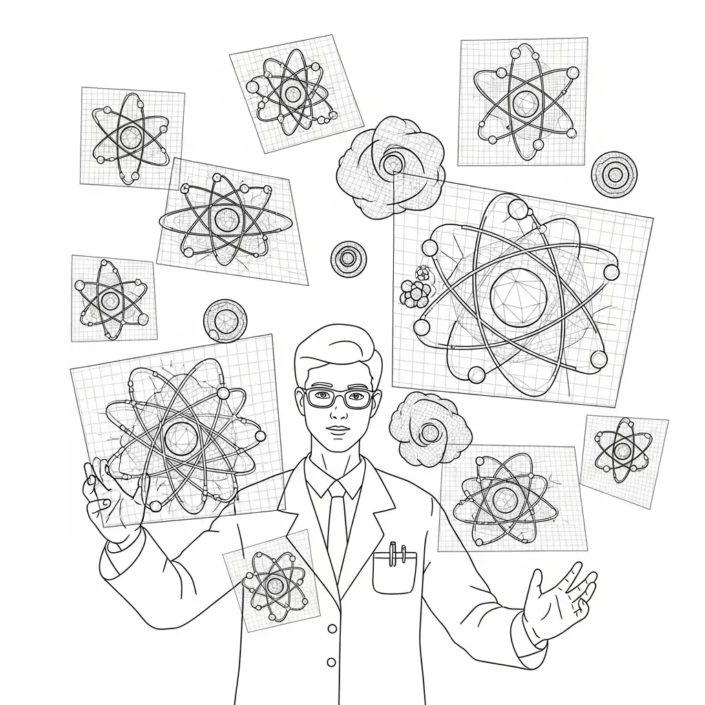 imprimir Ciencia para colorear para niño