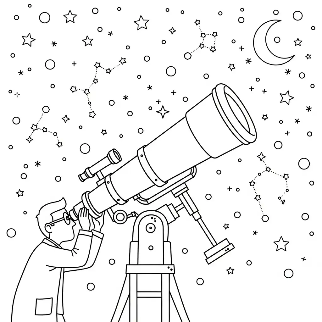 Ciencia para colorear y dibujos