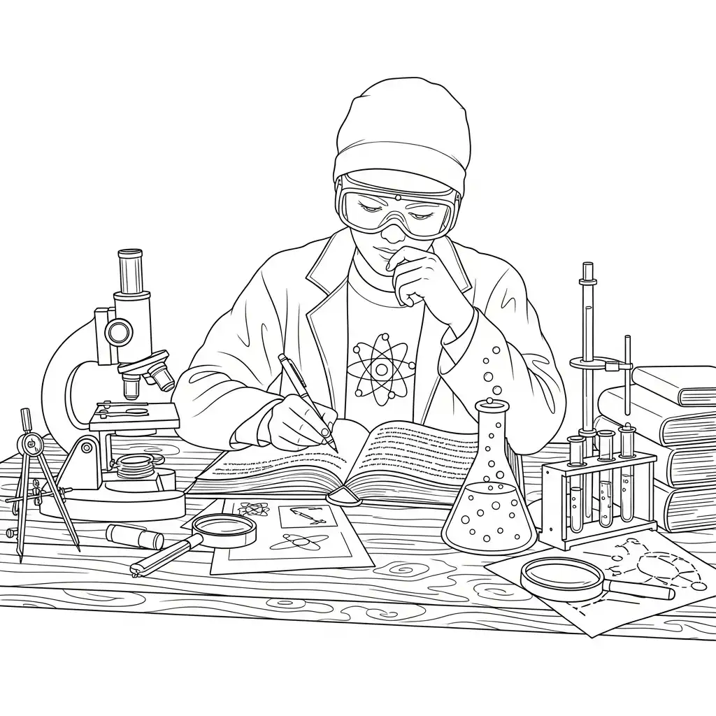 imprimir Ciencia para colorear gratis