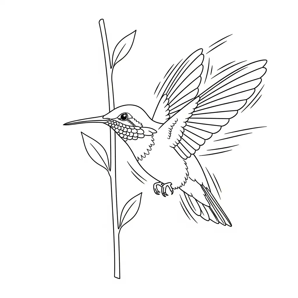 descargar Colibri para colorear gratis