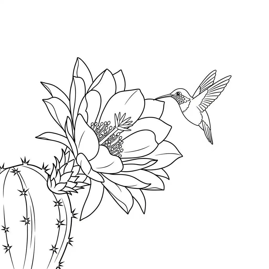 Colibri para colorear para imprimir gratis pdf
