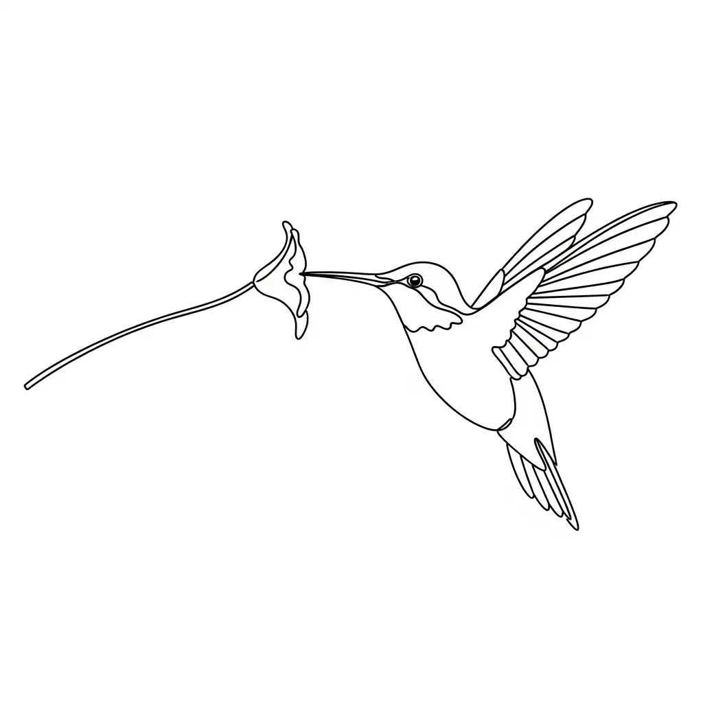 Colibri para colorear para imprimir para niño de 10 años