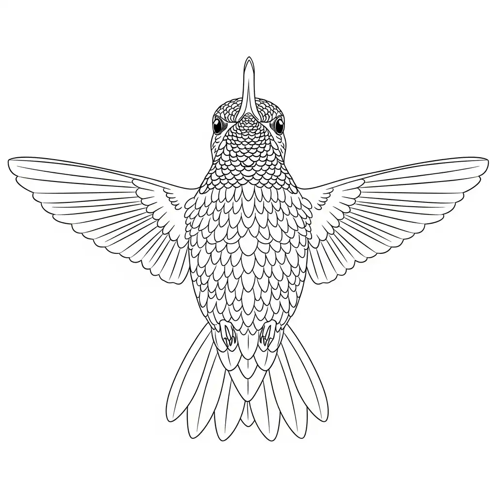 Colibri para colorear en línea gratis