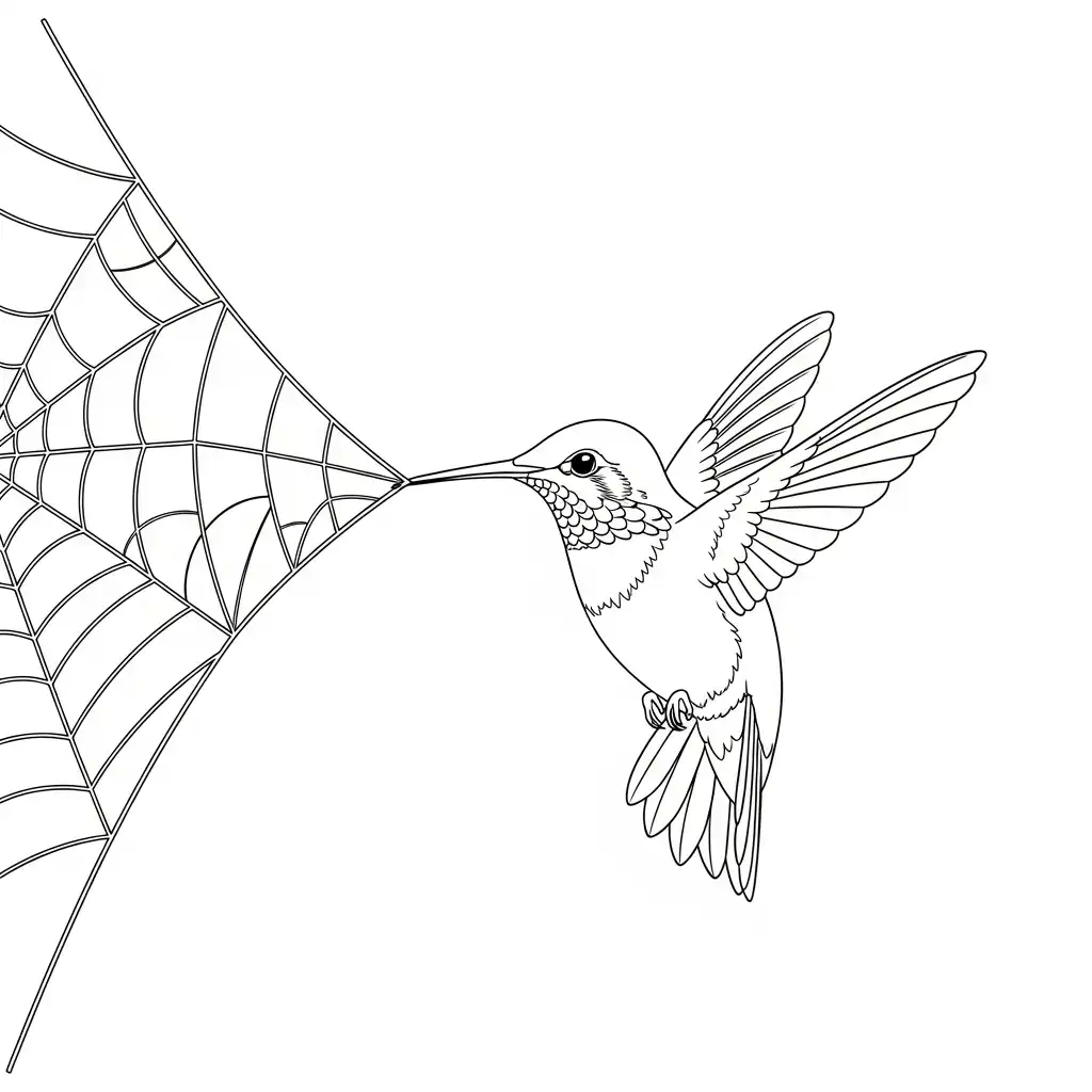 Colibri para colorear para niño de 10 años