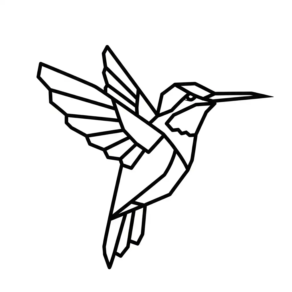 Colibri para colorear para niños para imprimir 1