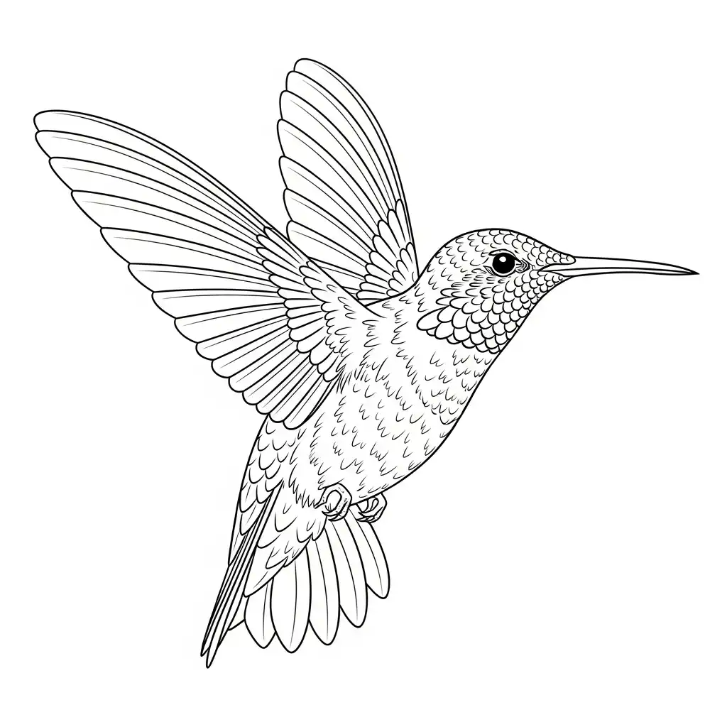 Colibri para colorear para imprimir gratis
