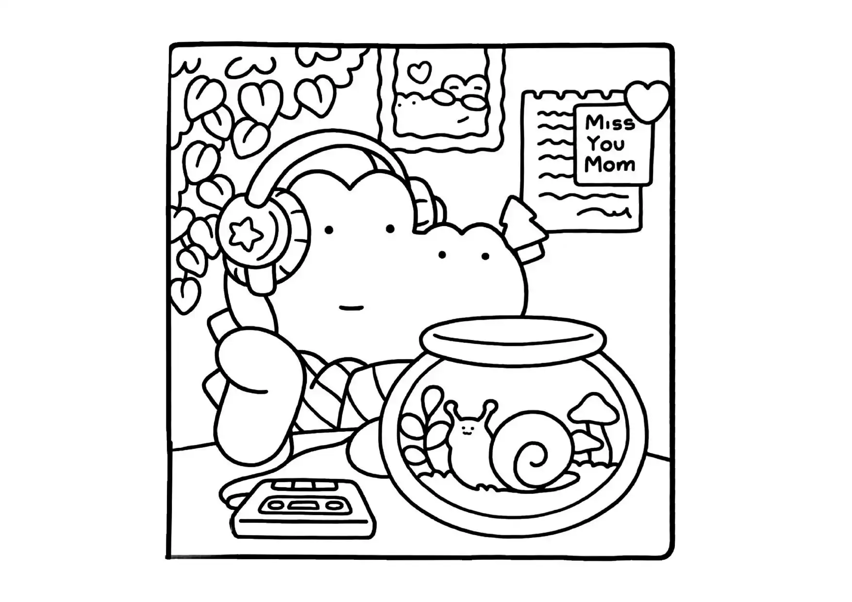 Comfy Days para colorear para descargar