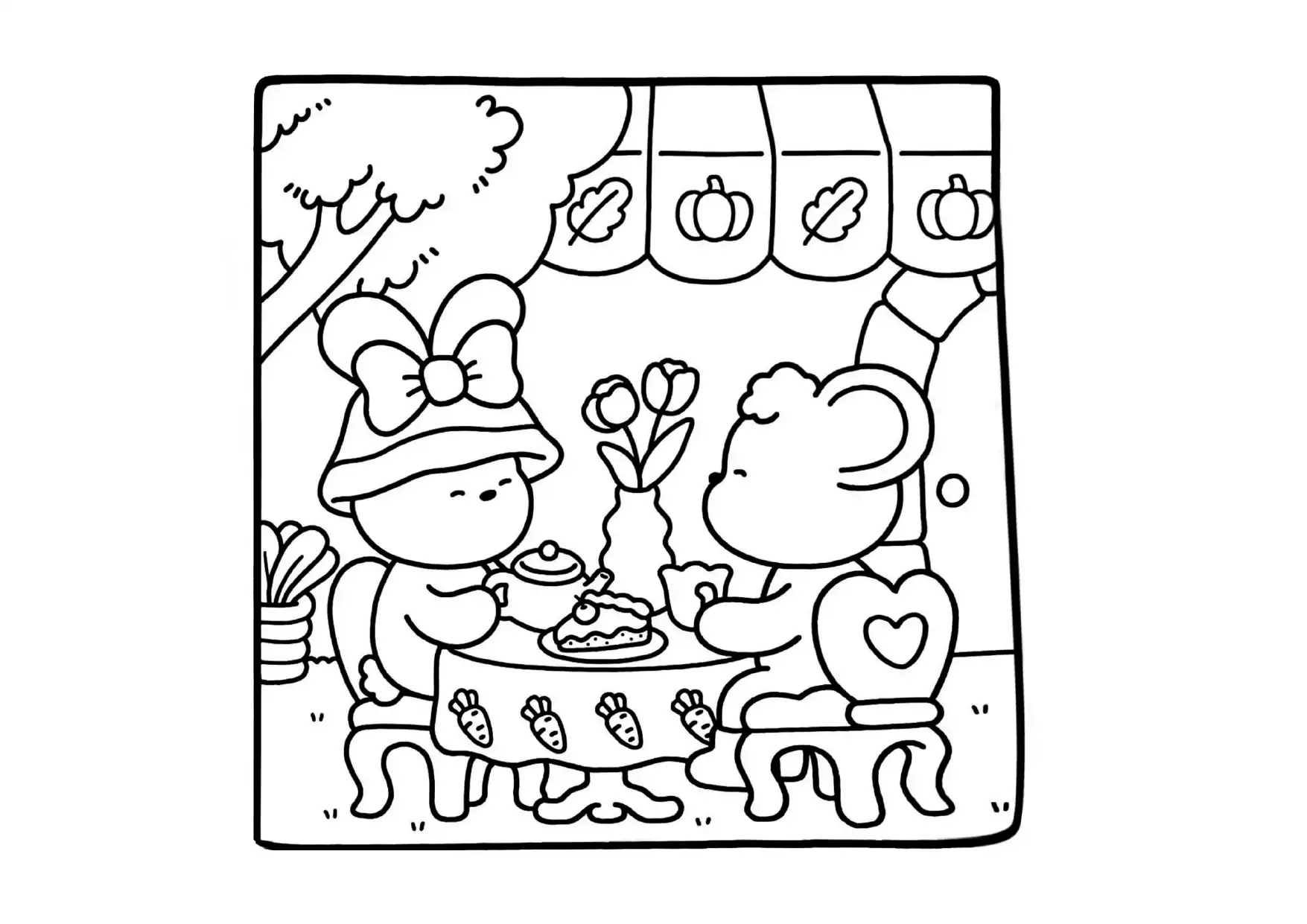 Comfy Days para colorear para imprimir para niño de 4 años