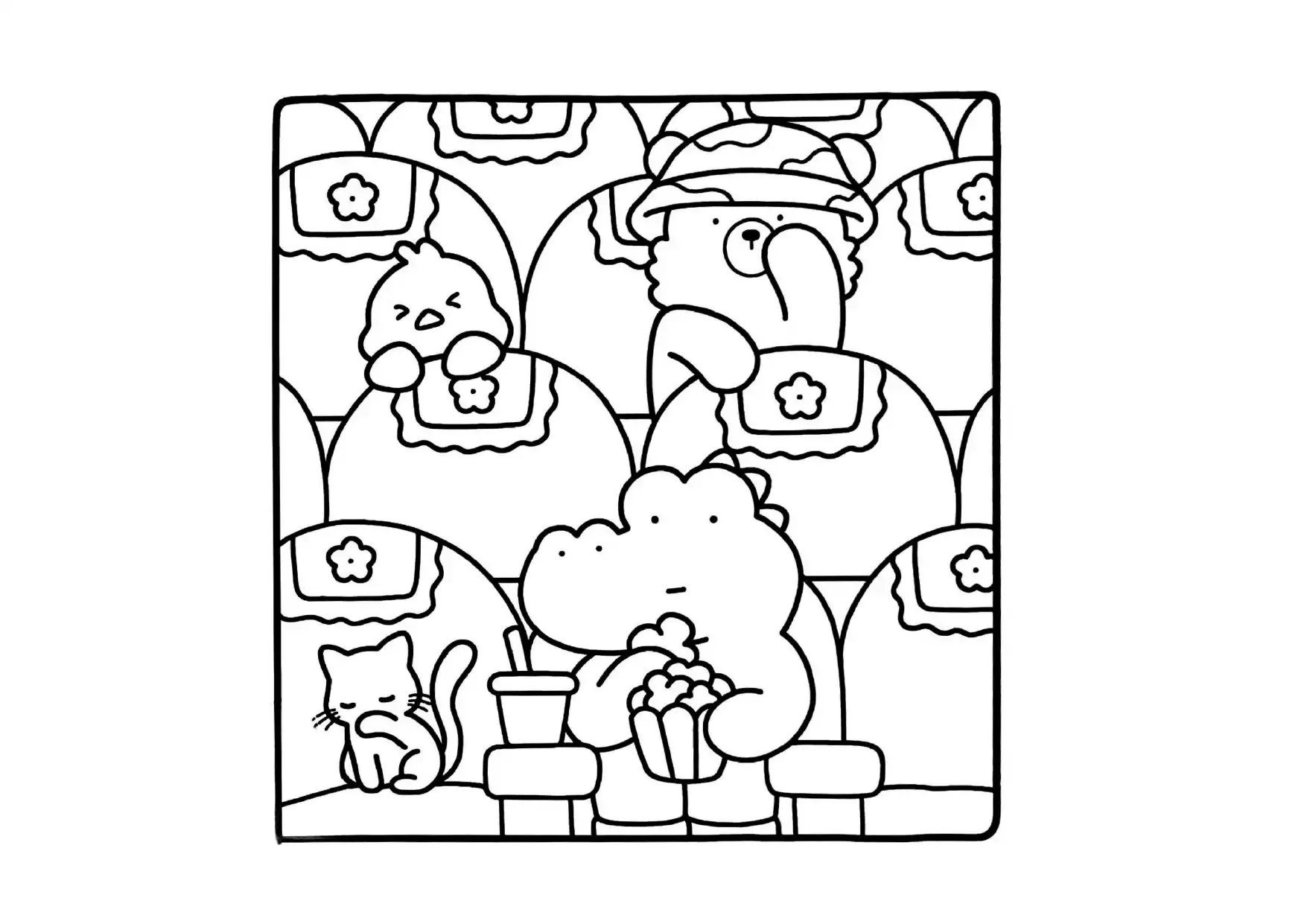 Comfy Days para colorear gratis para imprimir