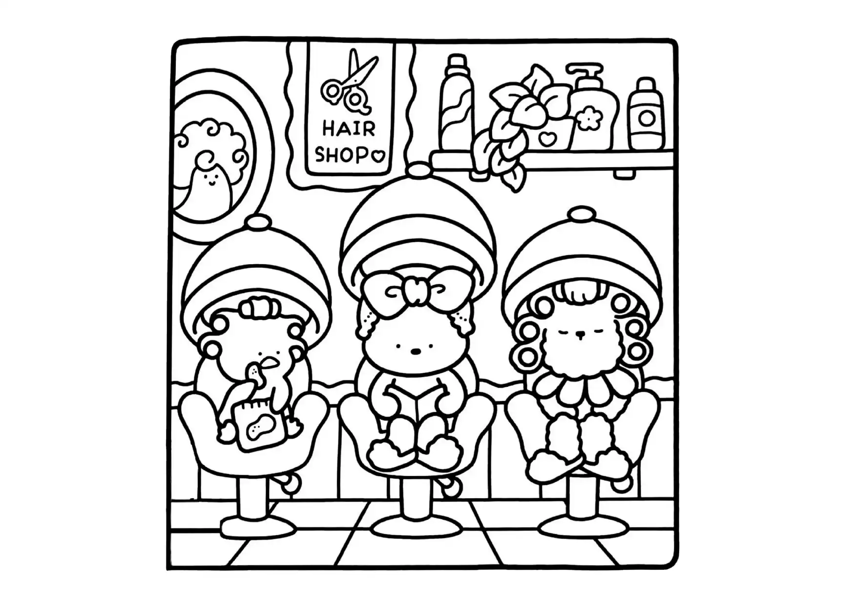 Comfy Days para colorear para niño gratis