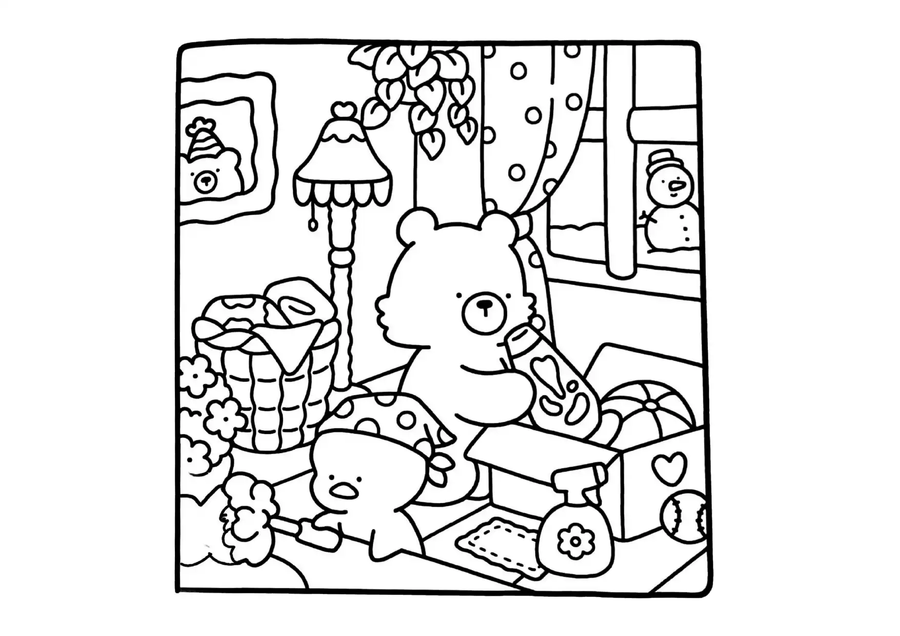 Comfy Days para colorear para niño de 6 años 1