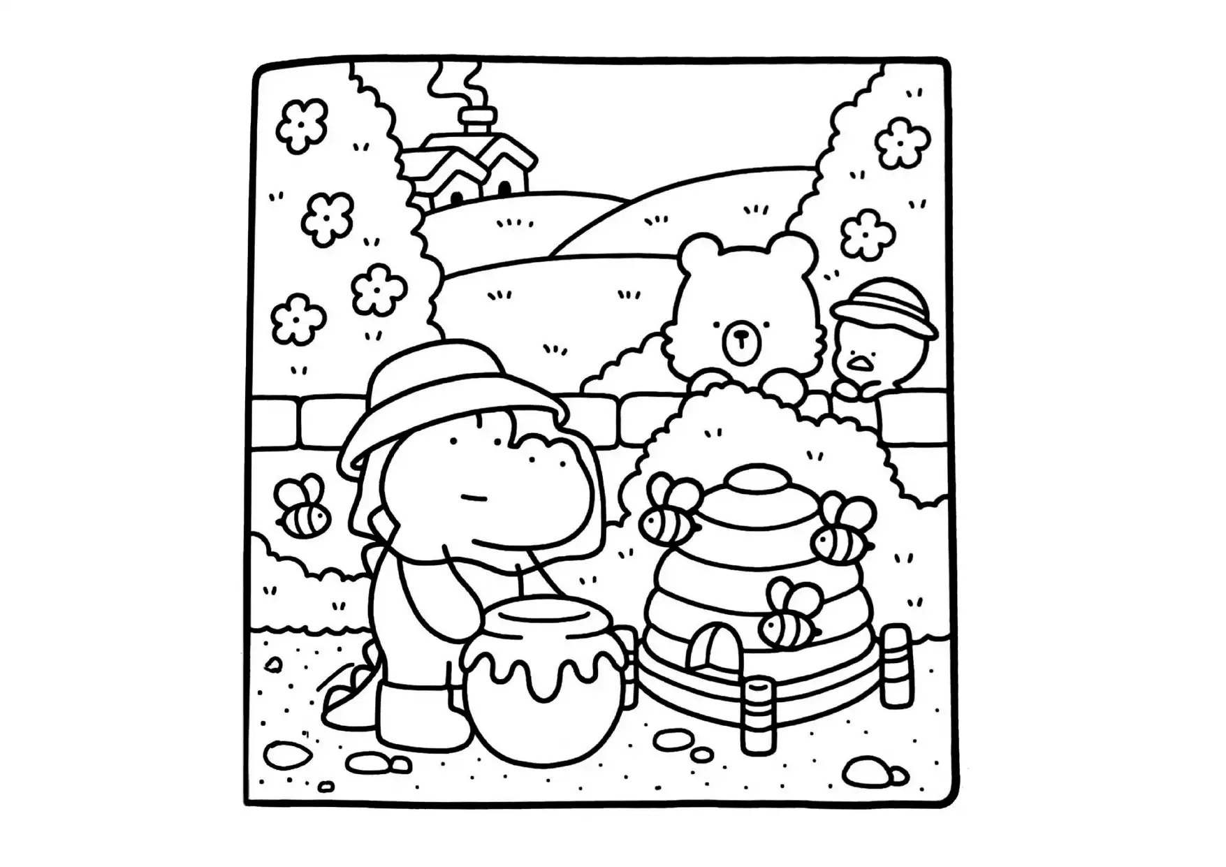 Comfy Days para colorear para niños para imprimir gratis