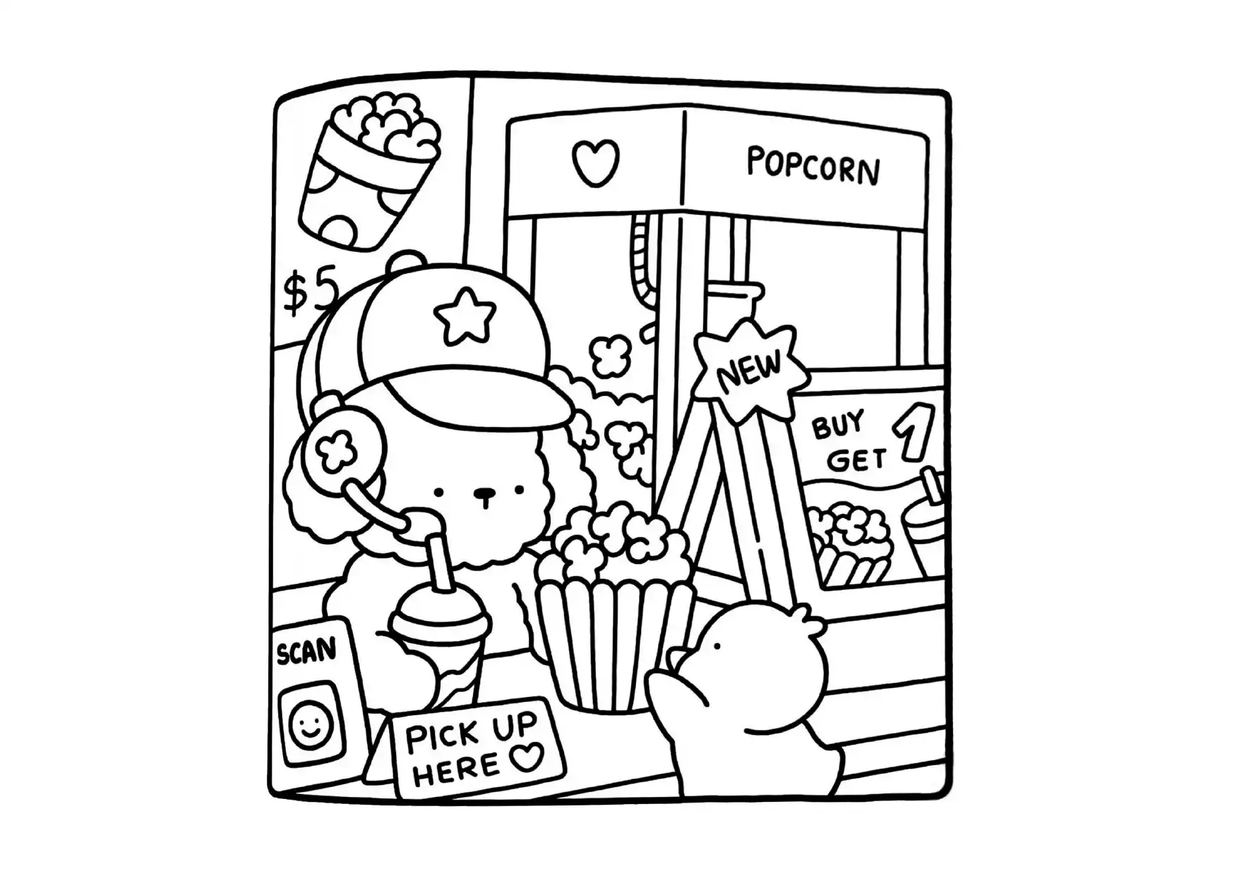 Comfy Days para dibujar e imprimir