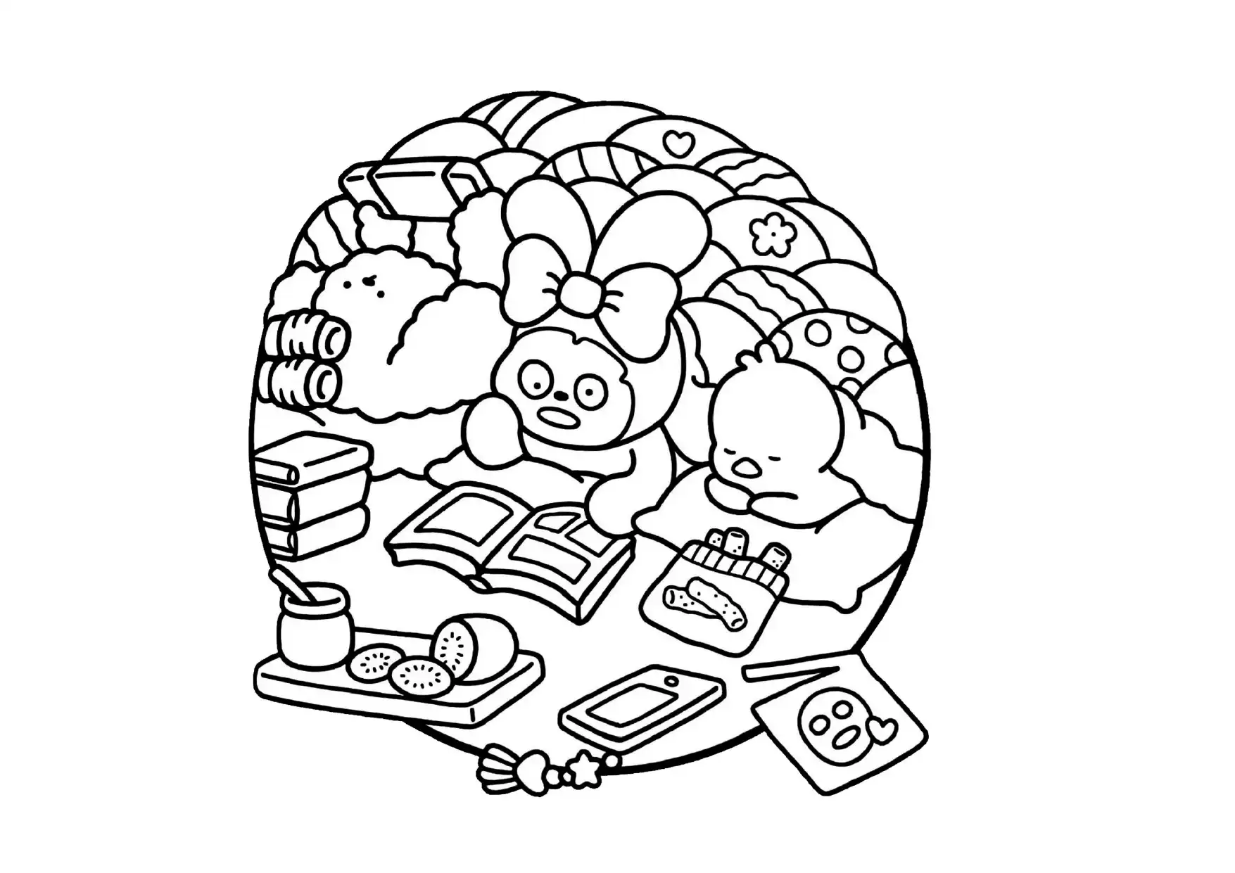 Comfy Days para colorear para niño de 10 años